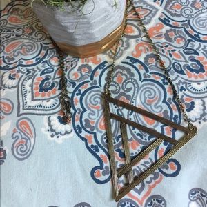 Long triangle necklace
